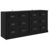 vidaXL Sideboards 2 pcs Schwarz Eichen-Optik 70 x 35,5 x 67,5 cm