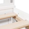 vidaXL Massivholzbett mit Regal ohne Matratze Wei&szlig; 180x200 cm Kiefer