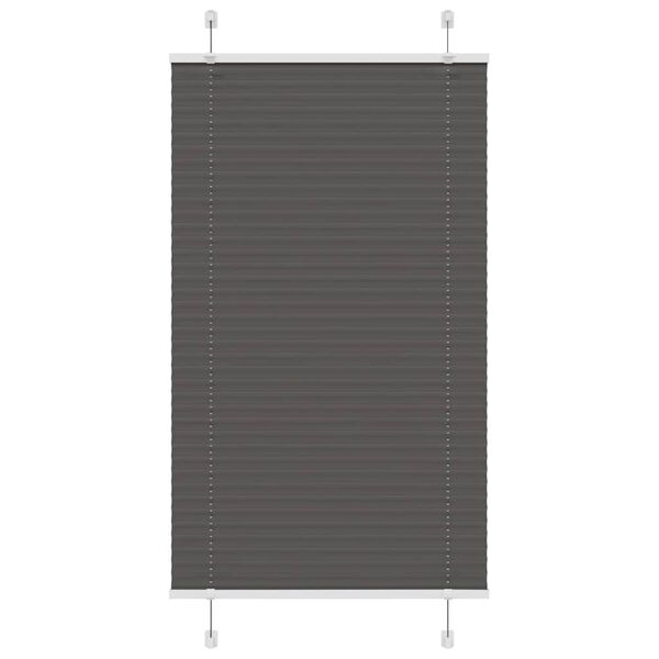 vidaXL Plissee Schwarz 75x100 cm Stoffbreite 74,4 cm Polyester