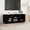 vidaXL TV-Schrank Schwarz 110x35x40,5 cm Massivholz Kiefer