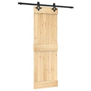 vidaXL Schiebet&uuml;r 70 x 210 cm Massivkiefer (Unbehandelt)