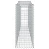 vidaXL Gabionen mit Hochbogen 4 Stk. 400x50x120/140cm Verzinktes Eisen