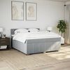 vidaXL Boxspringbett mit Matratze Hellgrau 180x200 cm Stoff