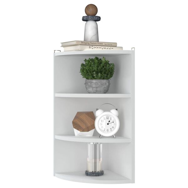 vidaXL Wand-Eckregal Wei&szlig; 30x31,5x60 cm Holzwerkstoff