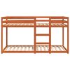 vidaXL Etagenbett Wachsbraun 75x190 cm Massivholz Kiefer