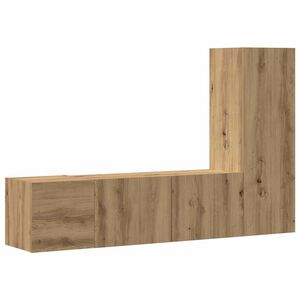 vidaXL TV-Wandschr&auml;nke 3 Stk. Artisan-Eiche Holzwerkstoff