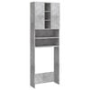 vidaXL Waschmaschinenschrank Betongrau 64x25,5x190 cm