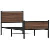 vidaXL Metallbett ohne Matratze Eichen-Optik 90x200 cm