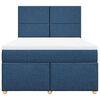 vidaXL Boxspringbett mit Matratze Blau 140x190 cm Stoff