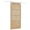 vidaXL Schiebet&uuml;r 93 x 202 cm Holzwerkstoff Nat&uuml;rlich und Wei&szlig;