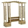 vidaXL Garten-Pergola mit Bank & Pflanzk&uuml;beln Kiefernholz Impr&auml;gniert
