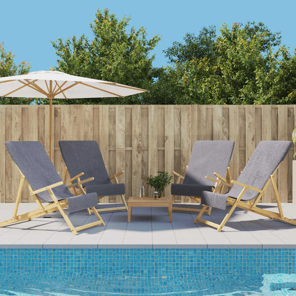 vidaXL Strandt&uuml;cher 4 Stk. Anthrazit 60x135 cm Stoff 400 GSM