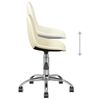 vidaXL Esszimmerst&uuml;hle 6 Stk. Drehbar Creme Stoff