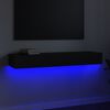 vidaXL TV-Schrank mit LED-Leuchten Schwarz 120x35x15,5 cm