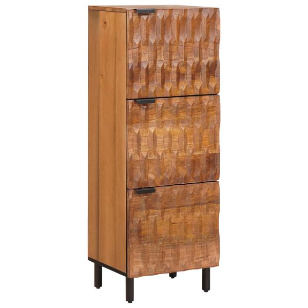 vidaXL Highboard mit T&uuml;r Akazienbraune Oberfl&auml;che 40 x 33 x 110 cm