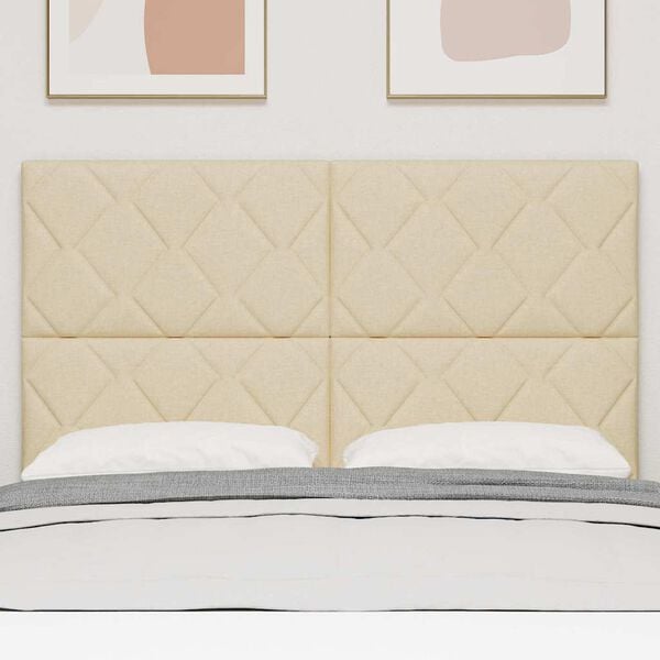 vidaXL Kopfteil mit Kopfteil Creme 160 cm Kunstleder