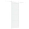 vidaXL Schiebet&uuml;r Wei&szlig; 83 x 232 cm Massives Kiefernholz