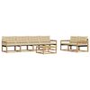 vidaXL Outdoor-Sofagarnitur 7 pcs Wei&szlig; und Beige 79 x 79 x 37 cm