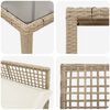 vidaXL Garten Essgruppe 5 pcs Beige Poly-Rattan