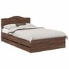 vidaXL Bettrahmen Braun Eichen-Optik 120 x 190 cm Ingenieurs Holz