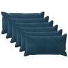 vidaXL Kissen mit Kissen HOUTEN 6 Stk. Blau Samt