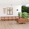 vidaXL 10-tlg. Garten-Lounge-Set Honigbraun Massivholz Kiefer