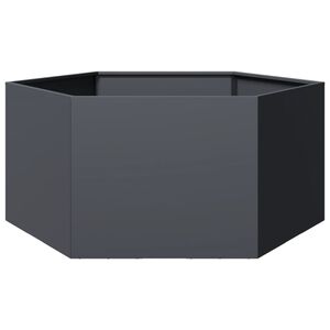vidaXL Pflanzk&uuml;bel Anthrazit Sechseckig 104x90x45 Stahl