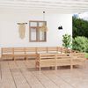 vidaXL 11-tlg. Garten-Lounge-Set Massivholz Kiefer