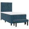 vidaXL Boxspringbett mit Matratze Dunkelblau 90x190 cm Samt