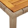 vidaXL 9-tlg. Garten-Essgruppe mit Kissen Beige Poly Rattan Akazie