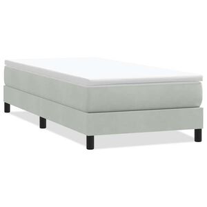 vidaXL Boxspringbett ohne Matratze Hellgrau 90x220 cm Samt