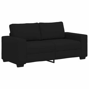 vidaXL 2-Sitzer-Sofa Schwarz 180x77x82 cm Stoff