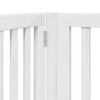 vidaXL 4-tlg. Hundetor mit T&uuml;r Faltbar Wei&szlig; 320 cm Pappelholz