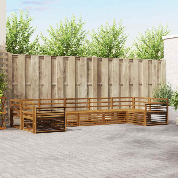 vidaXL Sofagarnituren 7 pcs Natur Massivholz Akazie
