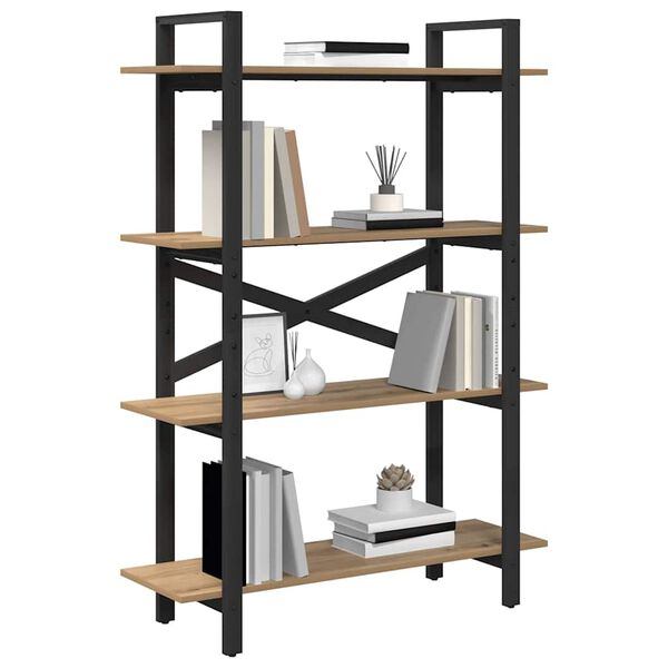 vidaXL B&uuml;cherregal Artisan-Eiche 100 x 33,5 x 140 cm Holzwerkstoff