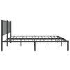 vidaXL Bettgestell mit Kopfteil Metall Schwarz 140x190 cm