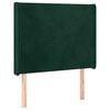 vidaXL Kopfteil mit Ohren Dunkelgr&uuml;n 83x16x118/128 cm Samt