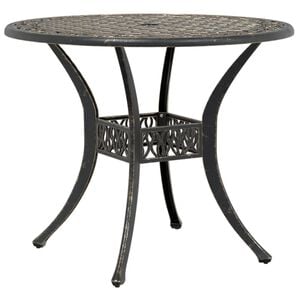 vidaXL Gartentisch Bronzen &Oslash;90x75 cm Aluminiumguss