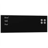 vidaXL Magnettafel Wandmontage Schwarz 60x20 cm Hartglas