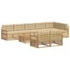 vidaXL Outdoor-Sofagarnitur 9 Stk. Wei&szlig; und Beige Polyester