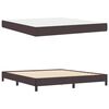 vidaXL Boxspringbett mit Matratze Dunkelbraun 180 x 200 cm Stoff