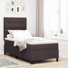 vidaXL Boxspringbett mit Matratze Dunkelbraun 90 x 190 cm Stoff