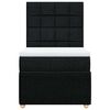 vidaXL Boxspringbett mit Matratze Schwarz 90x190 cm Stoff
