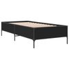 vidaXL Bettgestell Schwarz 75x190 cm Holzwerkstoff und Metall