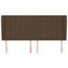 vidaXL Kopfteil mit Ohren Dunkelbraun 183x23x118/128 cm Stoff