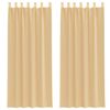 vidaXL Voile Vorh&auml;nge mit Schlaufen 2 Stk. Sandfarbe 140x260 cm