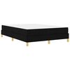 vidaXL Boxspringbett mit Matratze Schwarz 140 x 190 cm Stoff