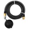 vidaXL Saugschlauch mit Messing-Anschl&uuml;ssen Schwarz 1,1" 20 m PVC