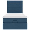 vidaXL Ottoman-Bett mit Matratze Blau 100x200 cm Stoff