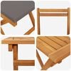 vidaXL Bistrogarnitur mit Kissen 5 pcs &Ouml;l-Natur Massivholz Akazie